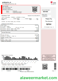 Hongkong Electric Company utility business bill SCR